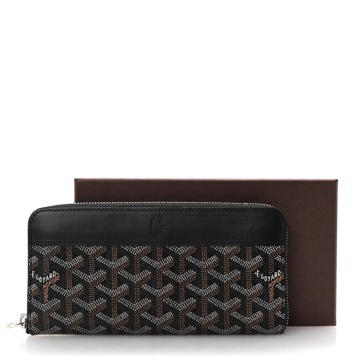 Goyard Goyardine Matignon Zip Around GM Wallet Black 7 of 7