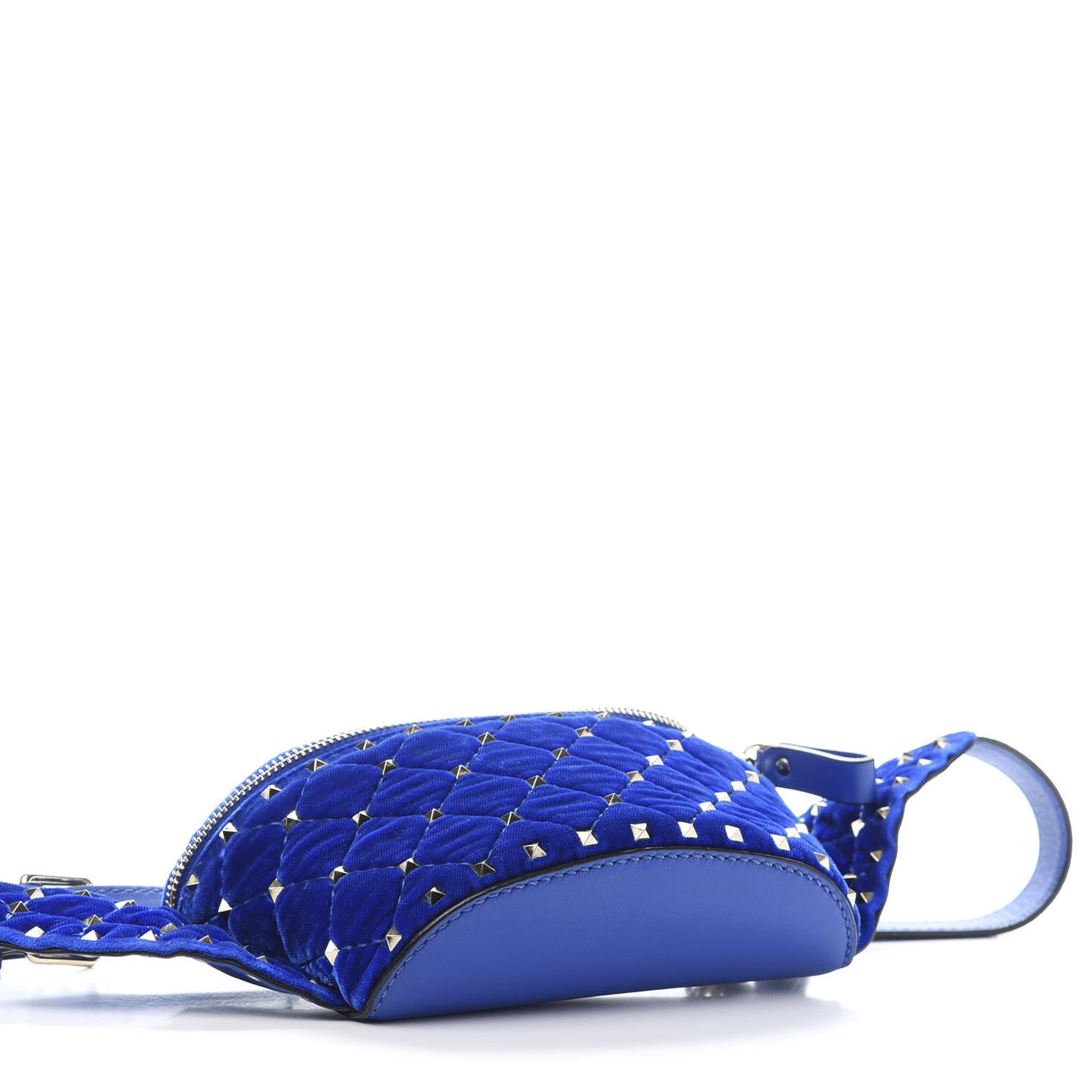Velvet Rockstud Spike Belt Bag 75 Acid Blue
