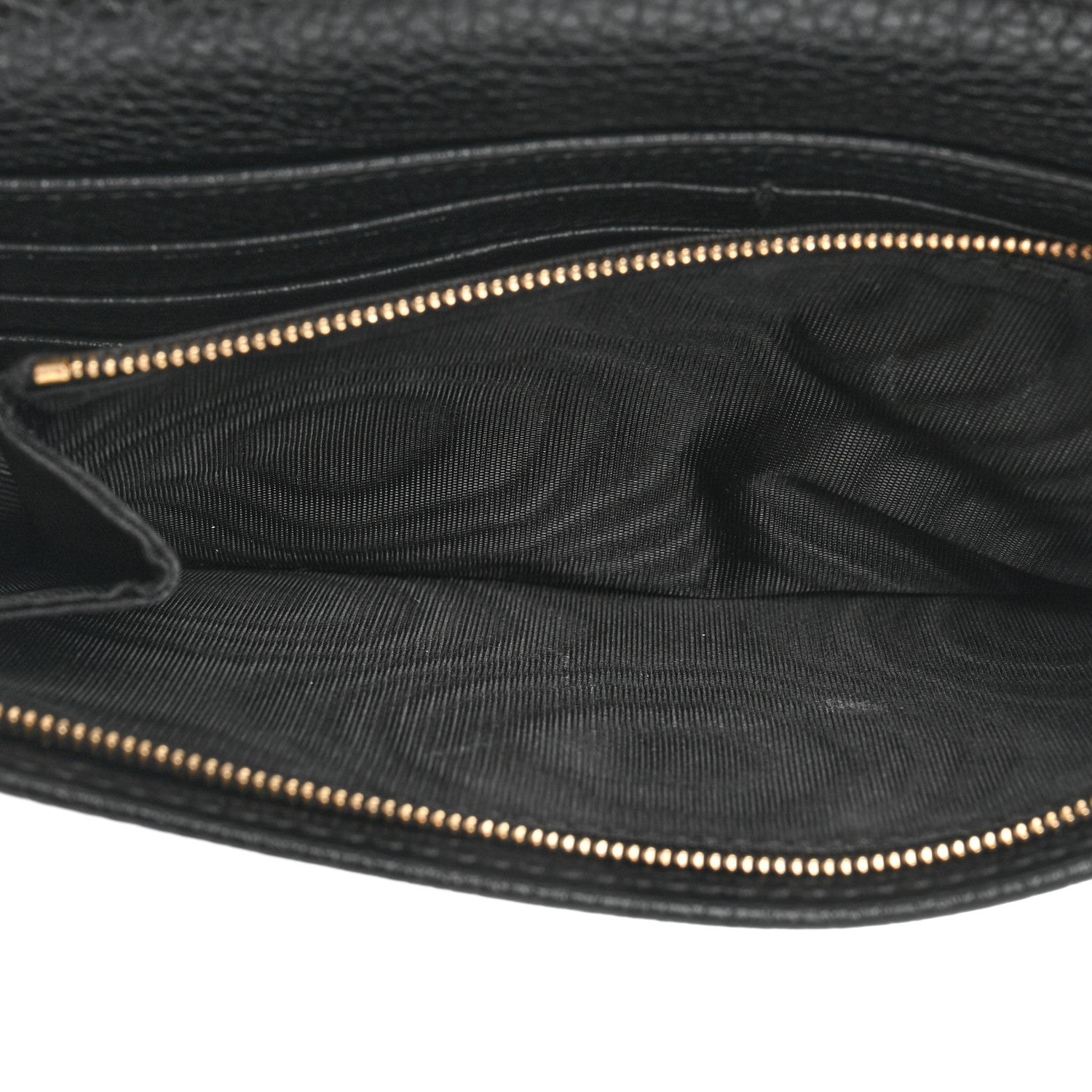 Gucci Pebbled Calfskin Soho Wallet On Chain Black 6 of 10