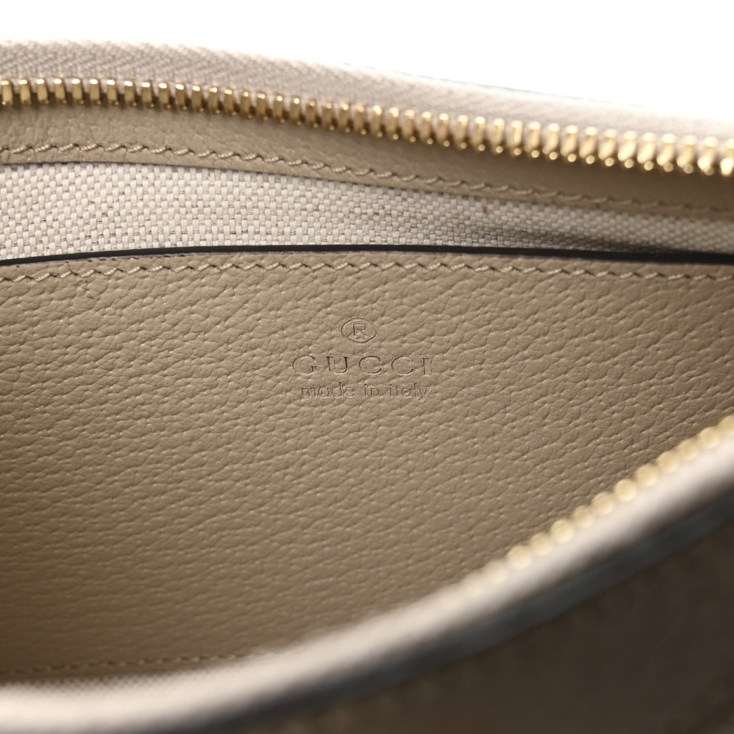 GG Supreme Monogram Textured Dollar Calfskin Small Ophidia Hobo Beige Mystic White Oatmeal
