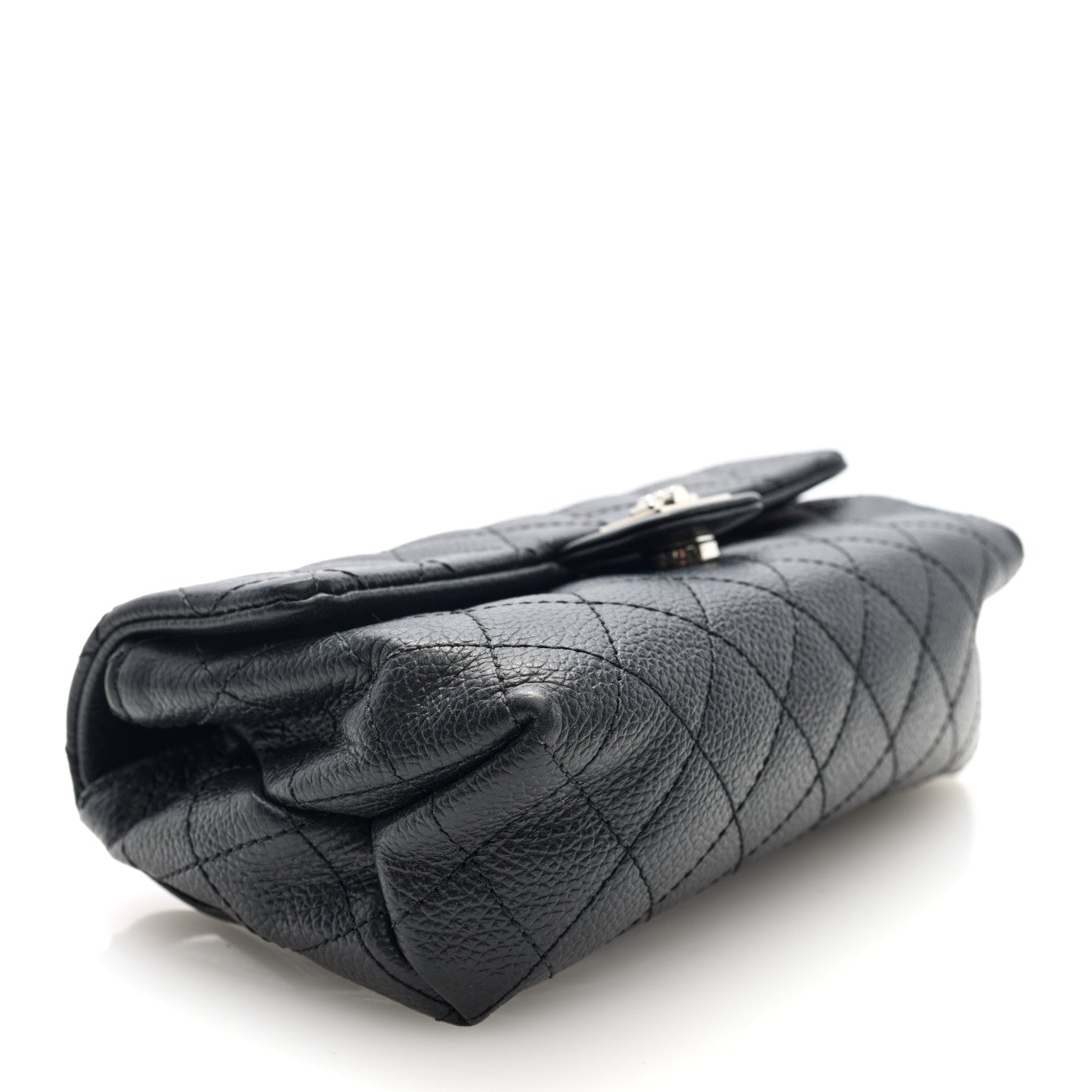 Chanel Grained Calfskin Quilted 2.55 Reissue Flap Belt Bag. Clutch Black 4 of 10