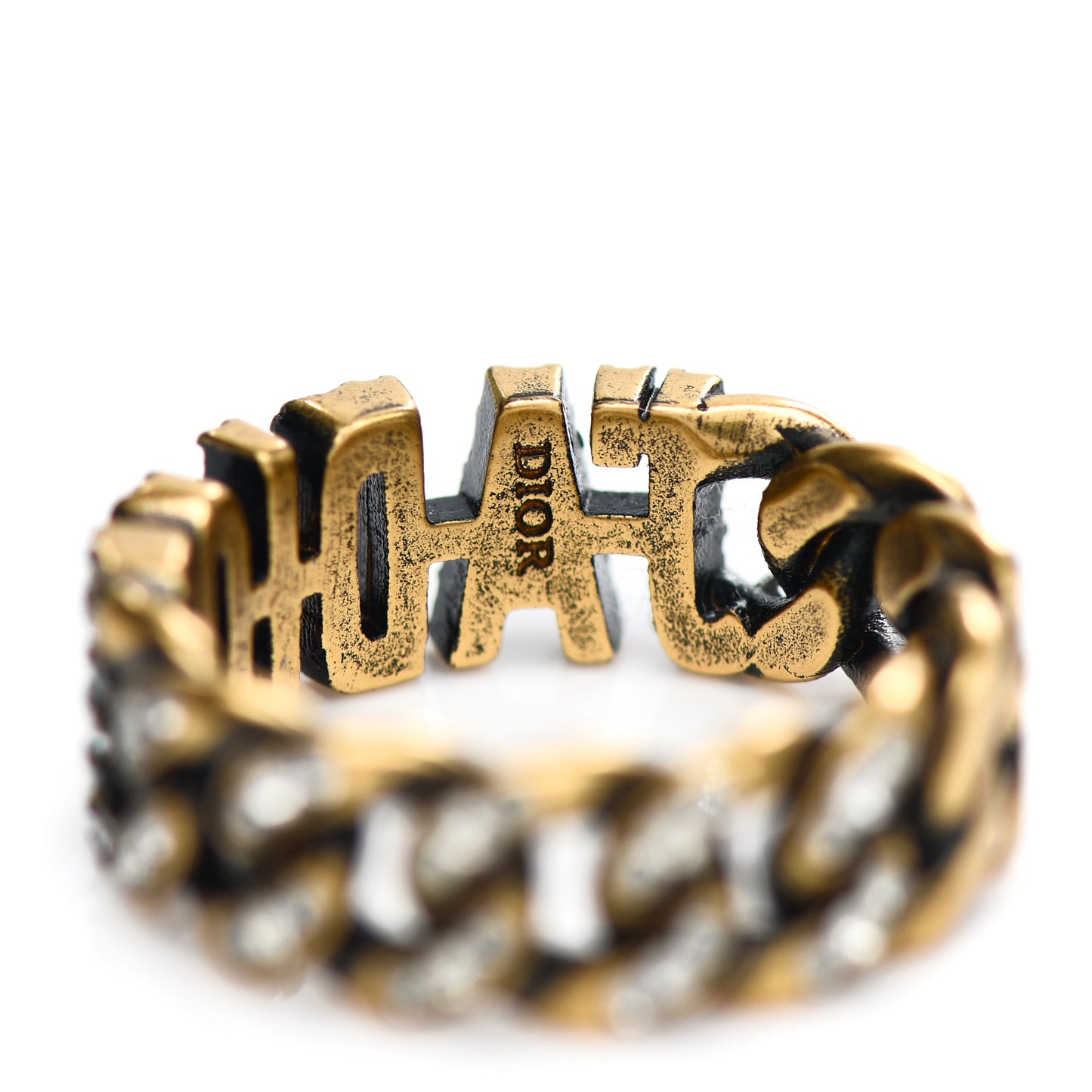 Metal Crystal J'Adior Ring M Gold