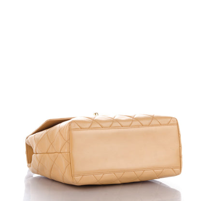 Chanel Lambskin Flap Shoulder Bag Beige 4 of 8