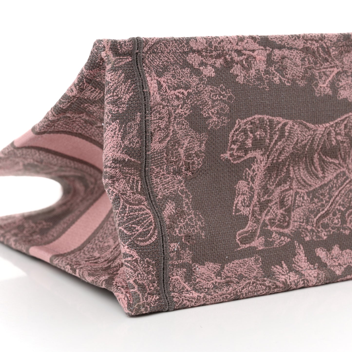 Canvas Embroidered Beverly Hills Medium Dioriviera Toile De Jouy Book Tote Pink Grey