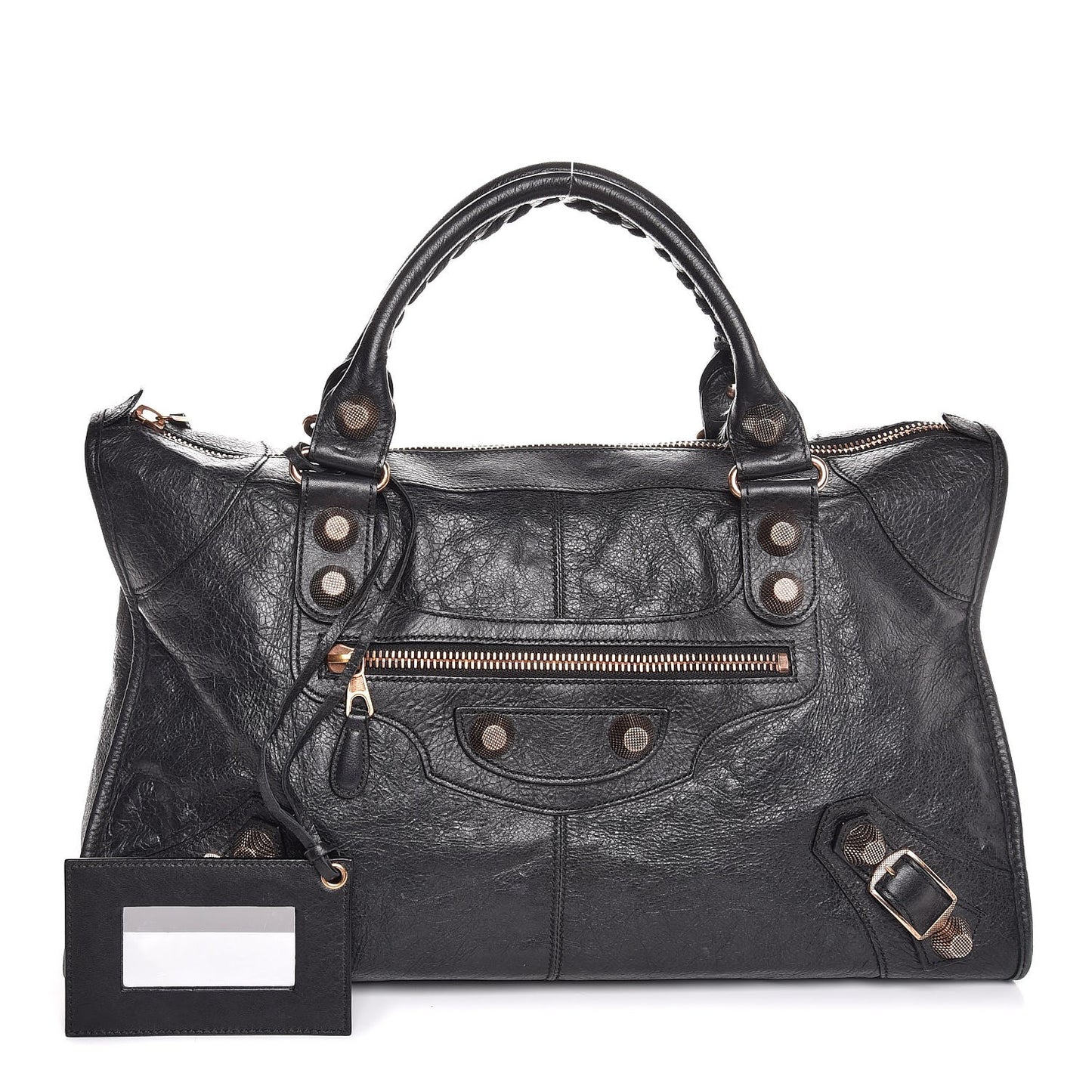 Agneau Giant 21 Rose Gold Hardware Work Black