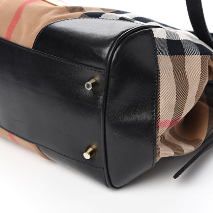Burberry House Check Small Canterbury Tote Black 9 of 11
