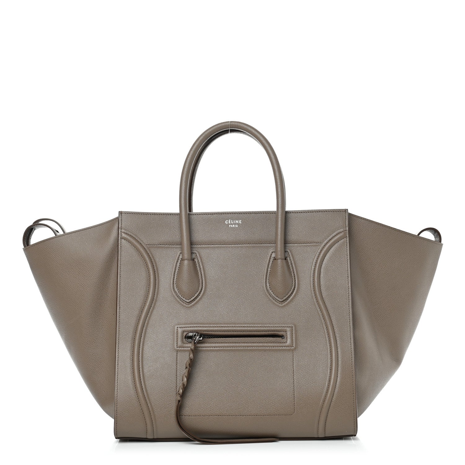 Celine Baby Grained Calfskin Medium Phantom Luggage Taupe 1 of 9