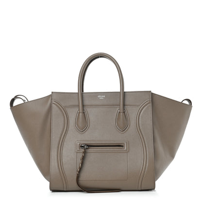 Celine Baby Grained Calfskin Medium Phantom Luggage Taupe 1 of 9