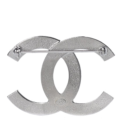 Chanel Baguette Crystal CC Brooch Silver 3 of 5