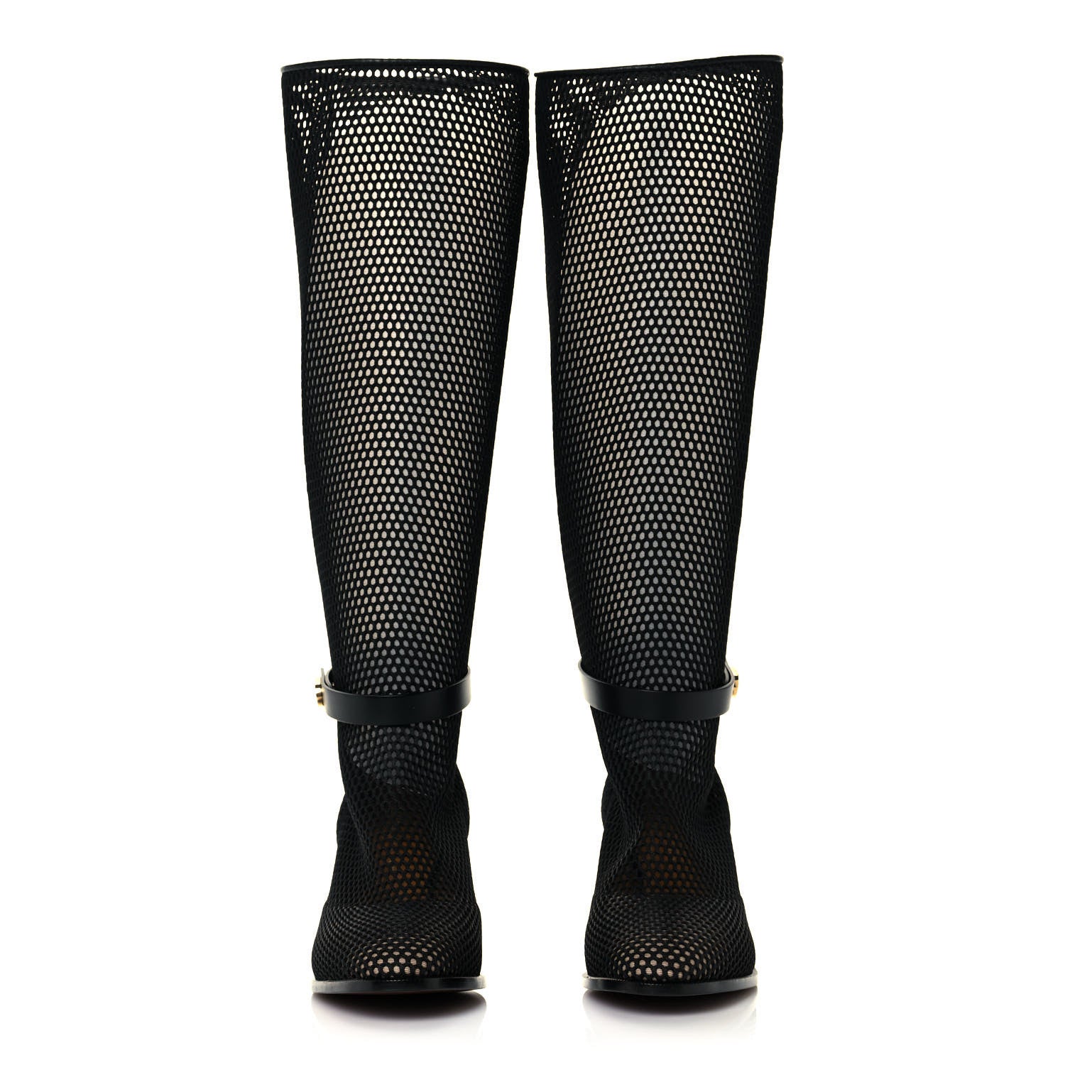 Christian Dior Calfskin Resille Empreinte High Boots 39.5 Black 2 of 7