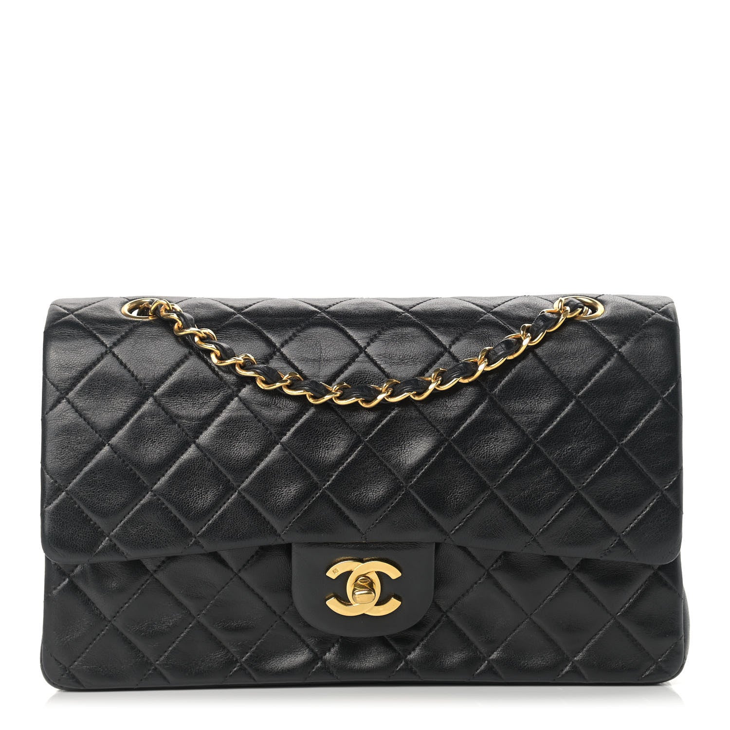 Chanel Lambskin Quilted Medium Double Flap Black 1 of 16