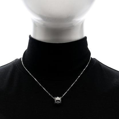 Van Cleef & Arpels 18K White Gold Diamond Small Perlee Clovers Pendant Necklace 2 of 5
