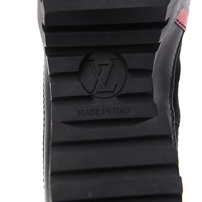 Louis Vuitton Suede Calfskin Damier Azur Overcloud Platform Desert Boots 36.5 Black 8 of 10