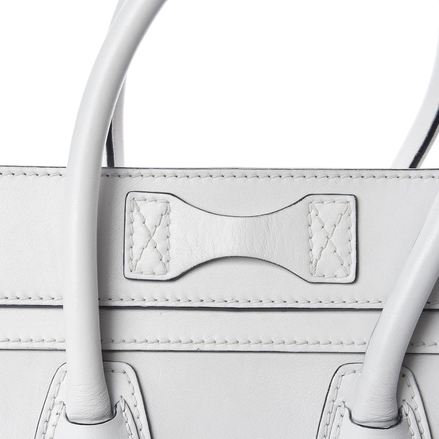 Celine Calfskin Micro Luggage White 10 of 12