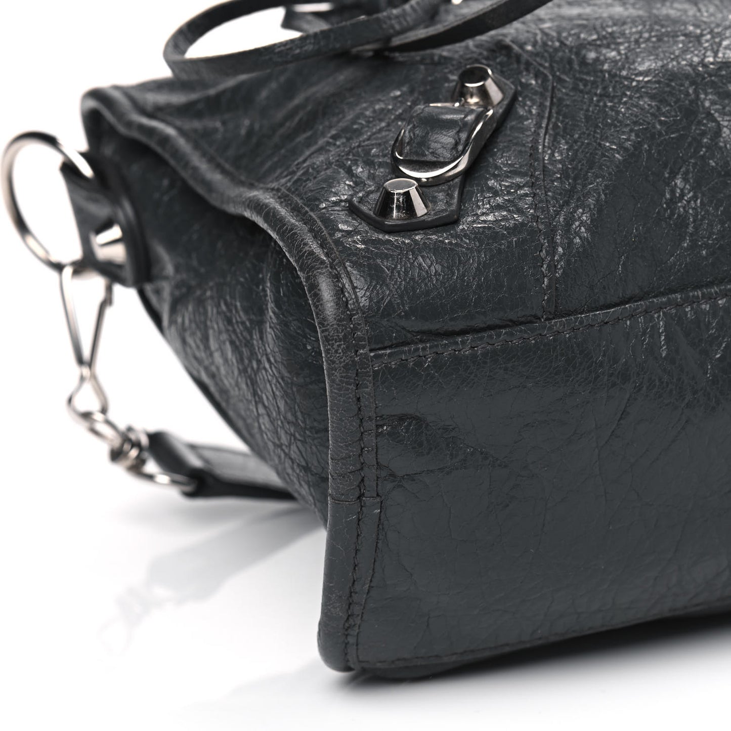 Agneau Classic Silver Hardware S City Gris Fossile