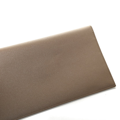 Saint Laurent Grain De Poudre Uptown Pouch Dark Beige 10 of 11