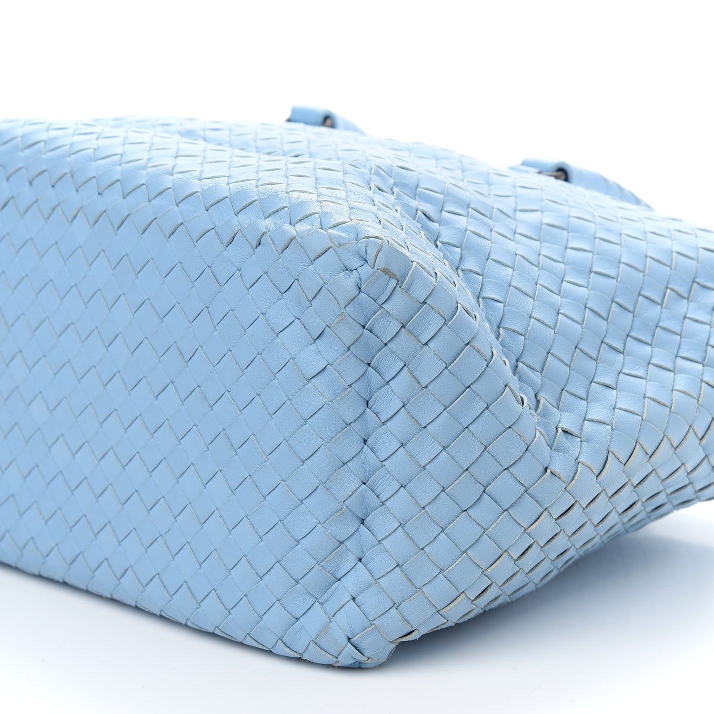 Nappa Intrecciato Brick Tote Ciel
