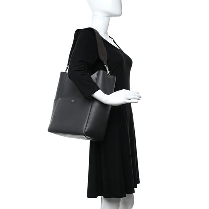 Celine Soft Grained Calfskin Sangle Bucket Bag Anthracite 3 of 12