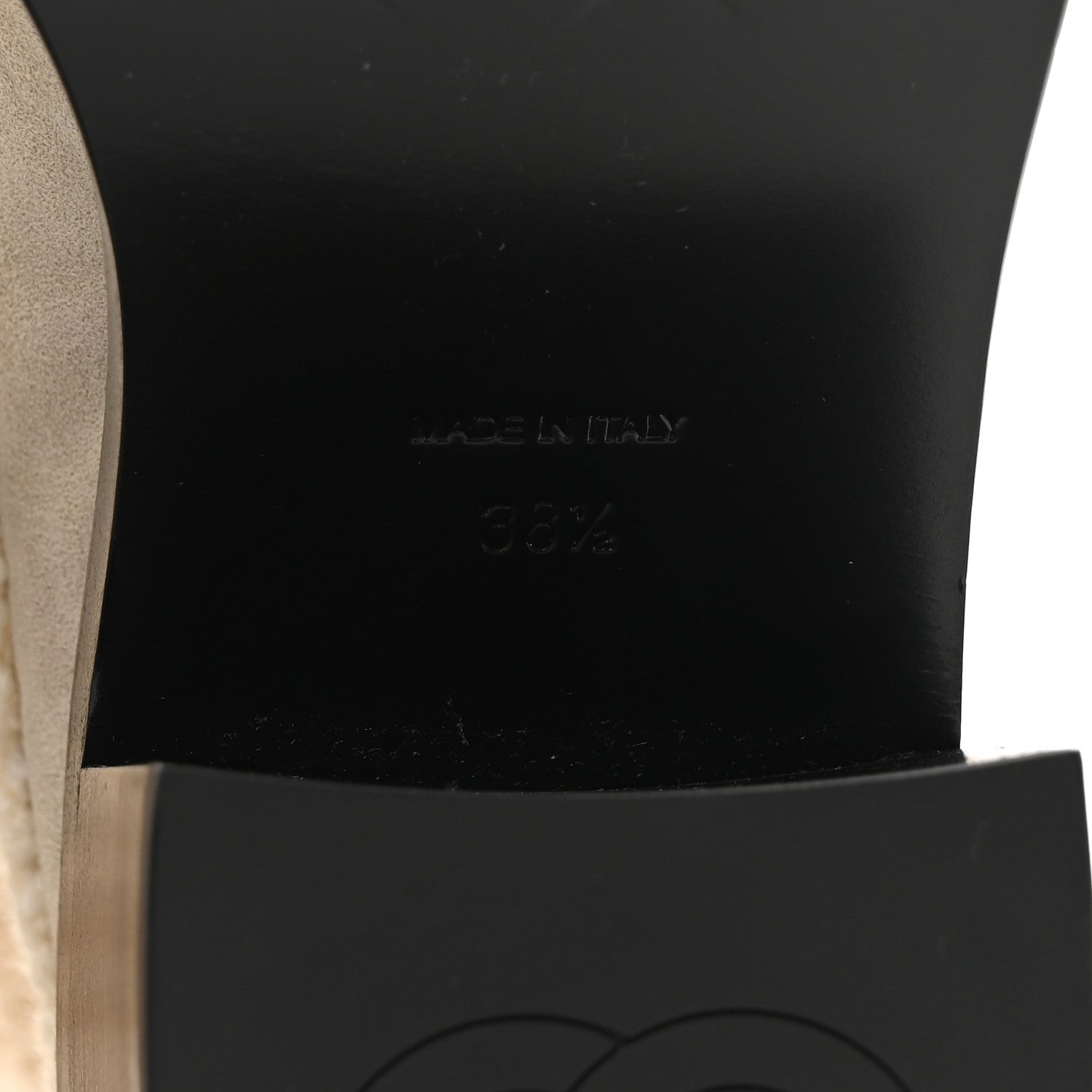 Chanel Suede Knit Boots 38.5 Ivory Light Gray Black 6 of 8