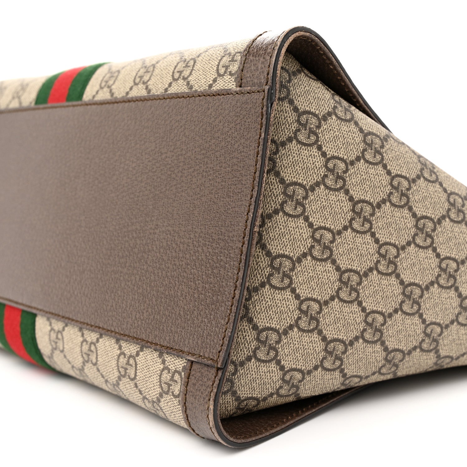Gucci GG Supreme Monogram Web Medium Ophidia Tote Bag Brown 10 of 15