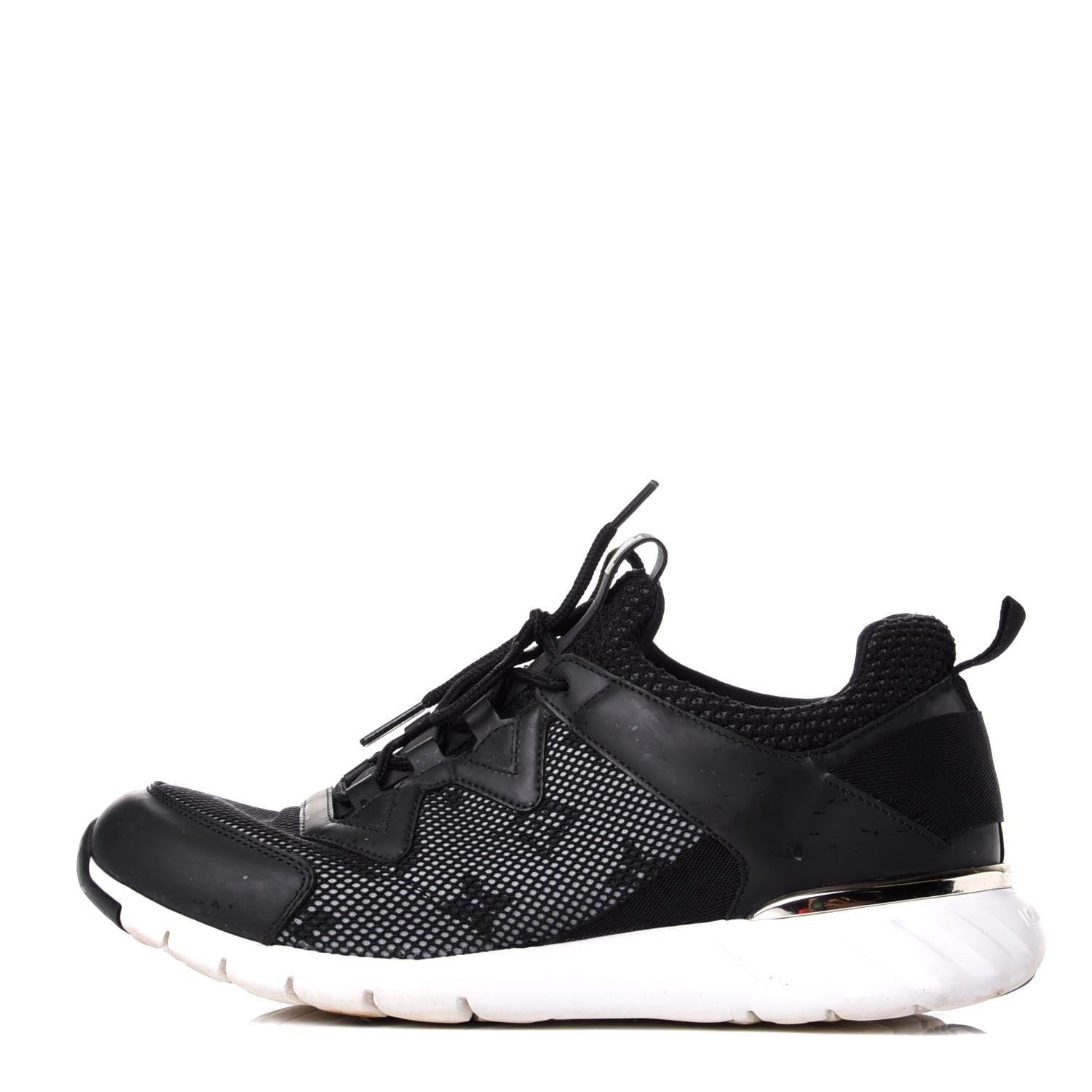 Louis Vuitton Technical Nylon Monogram Rubber Aftergame Sneakers 38 Black 1 of 10