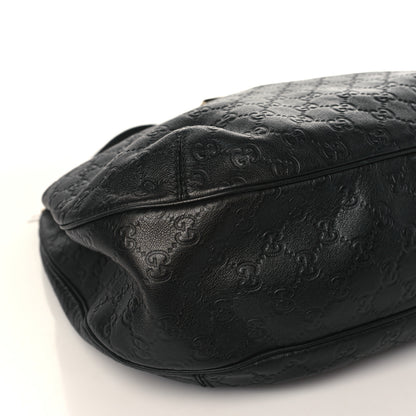Gucci Guccissima Large New Ladies Web Hobo Black 8 of 11