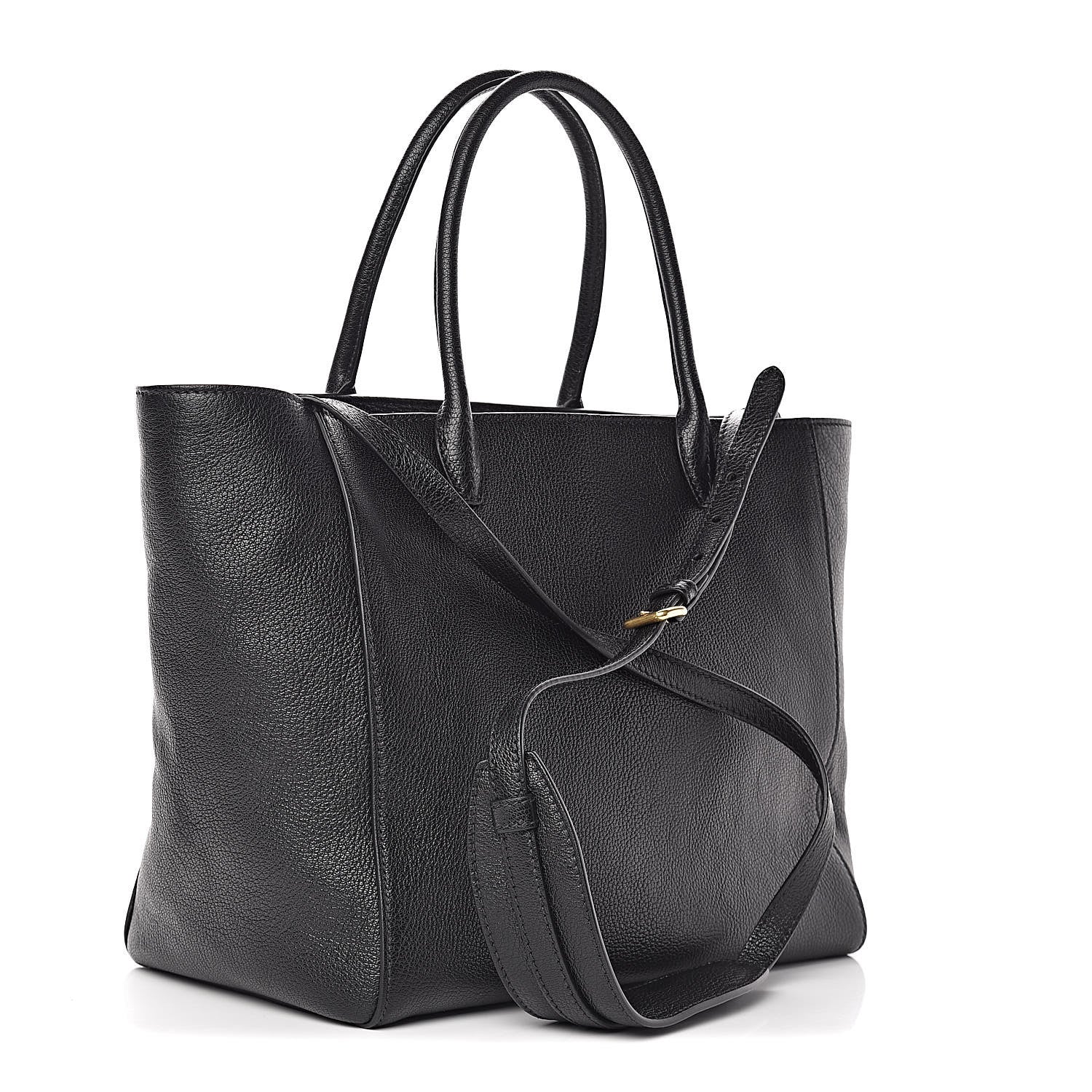 Miu Miu Goatskin Madras Tote Black 3 of 10