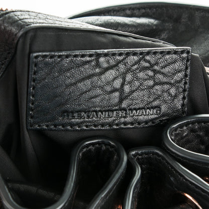 Alexander Wang Pebbled Lambskin Diego Bucket Black Rose Gold Hardware 6 of 8