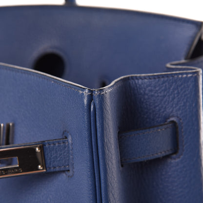 Hermes Taurillon Clemence Birkin 35 Bleu Brighton 10 of 16