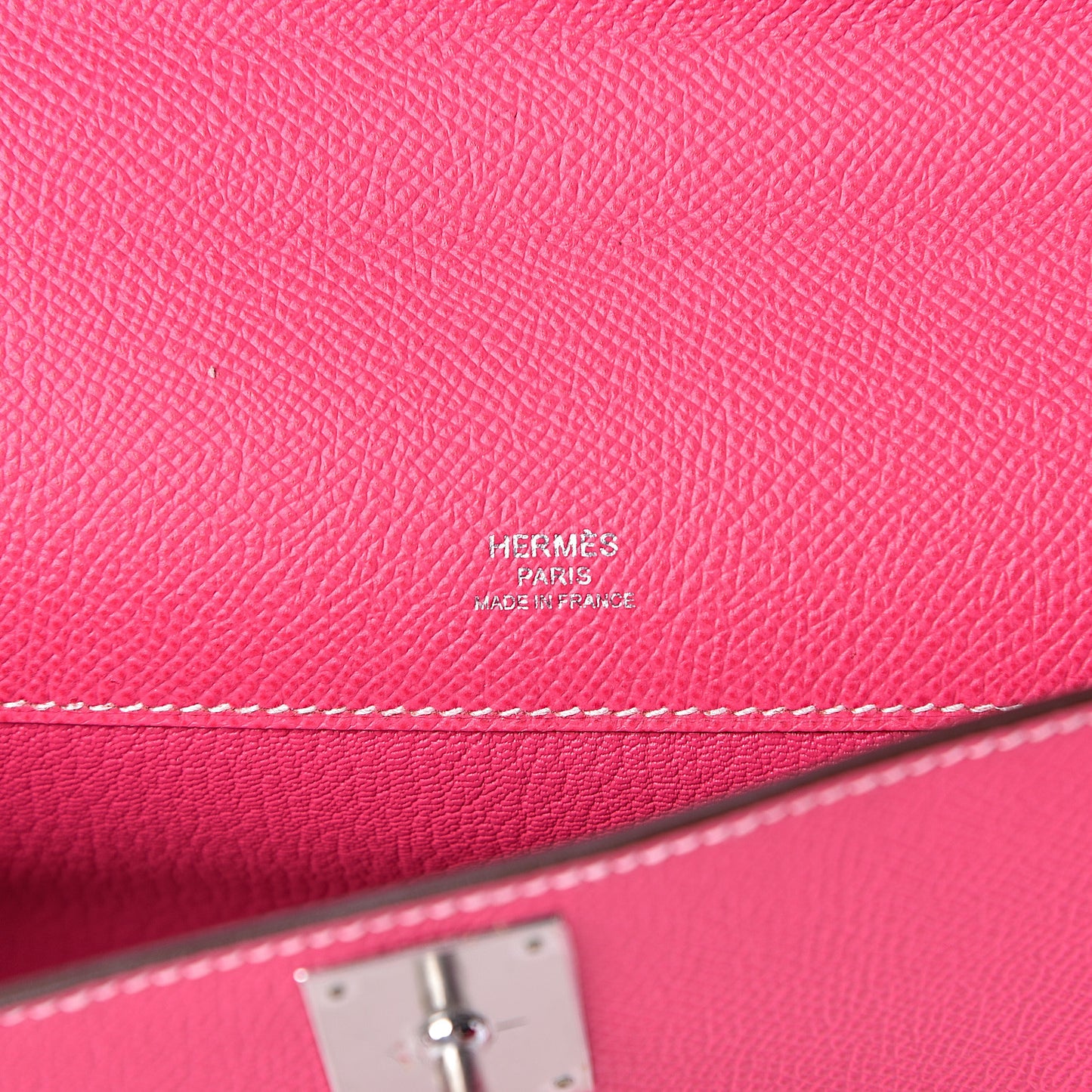 Epsom Kelly Cut Clutch Pochette Rose Tyrien