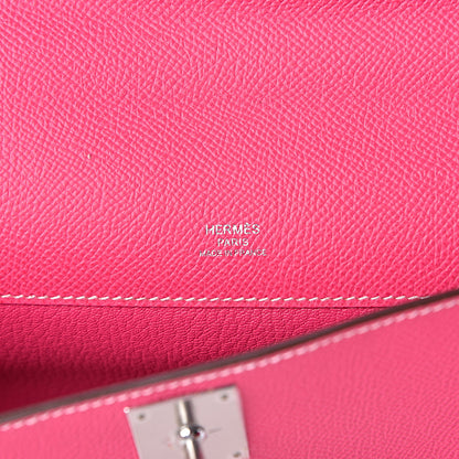 Hermes Epsom Kelly Cut Clutch Pochette Rose Tyrien 6 of 7