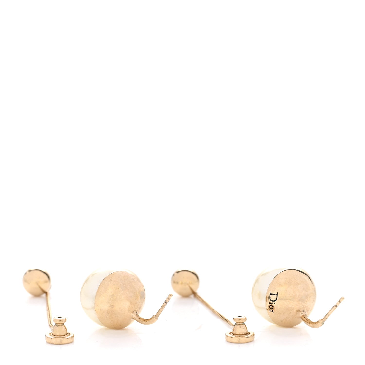 Christian Dior Pearl Mise En Dior Tribal Drop Earrings Gold 3 of 4