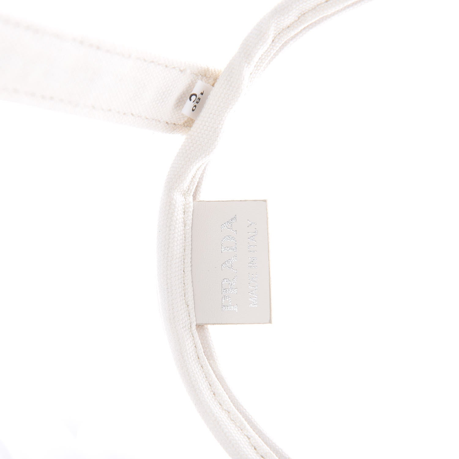 Prada Plexiglass Canapa Small Shopper Tote White 7 of 11