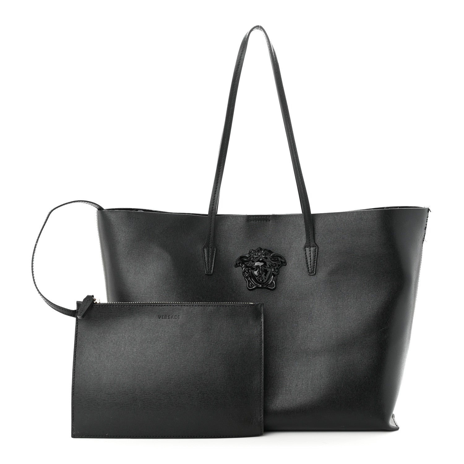 Versace Saffiano Palazzo Medusa Tote Black 1 of 18