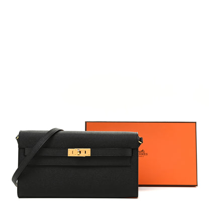 Hermes Epsom Kelly Wallet To Go Black 14 of 14