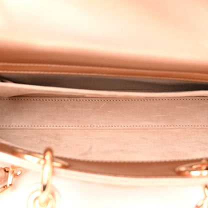 Christian Dior Metallic Lambskin Cannage Medium Lady D-Joy Pink 5 of 9