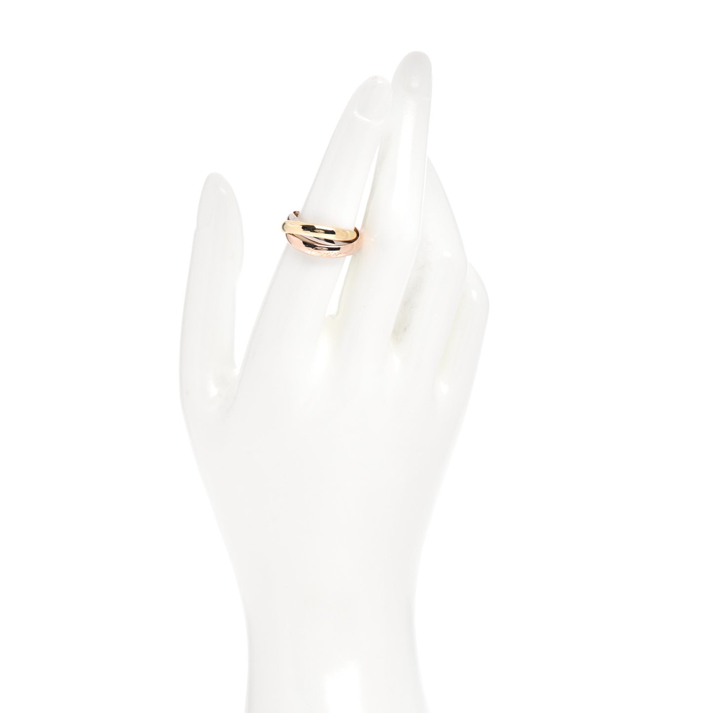 18K Pink Yellow White Gold Classic Trinity Ring 53 6.25
