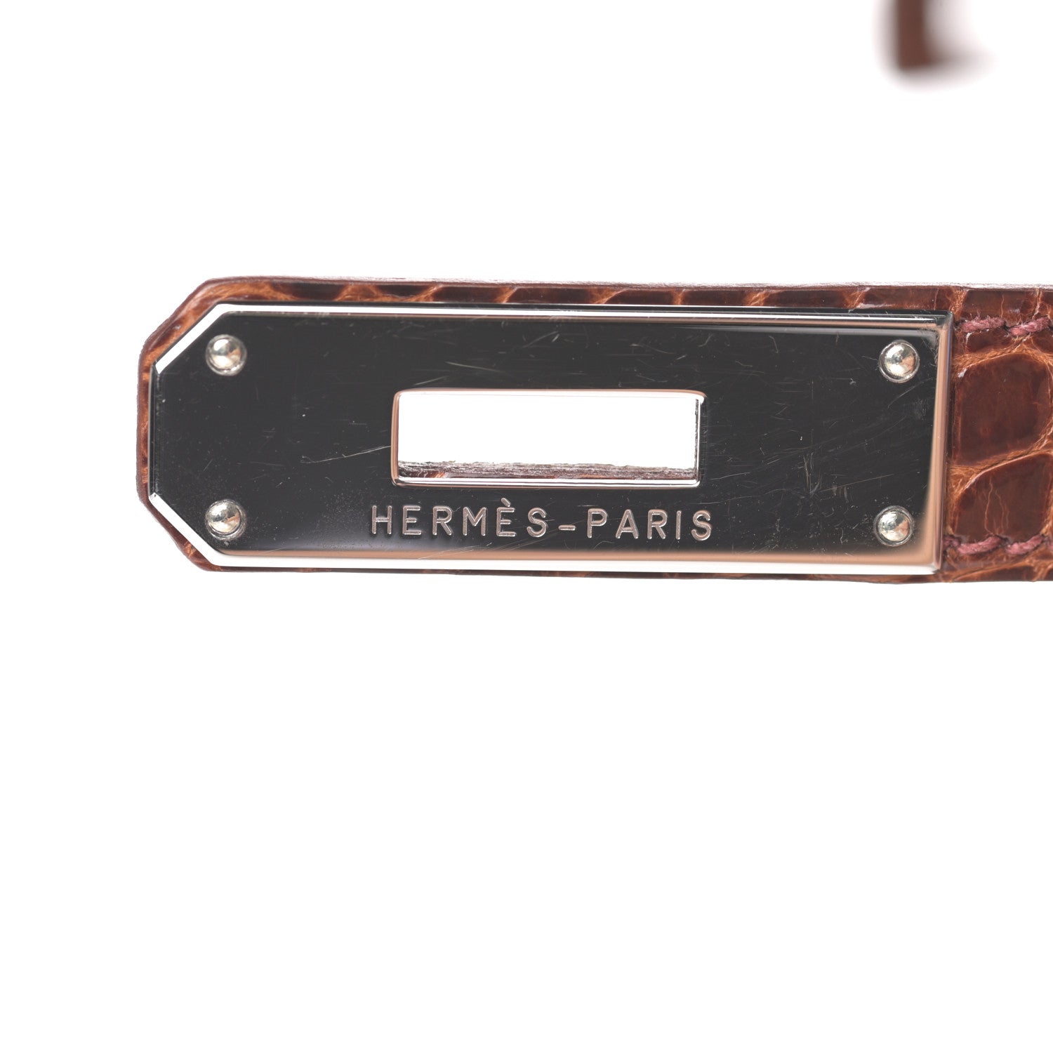 Hermes Shiny Porosus Birkin 35 Miel 27 of 34
