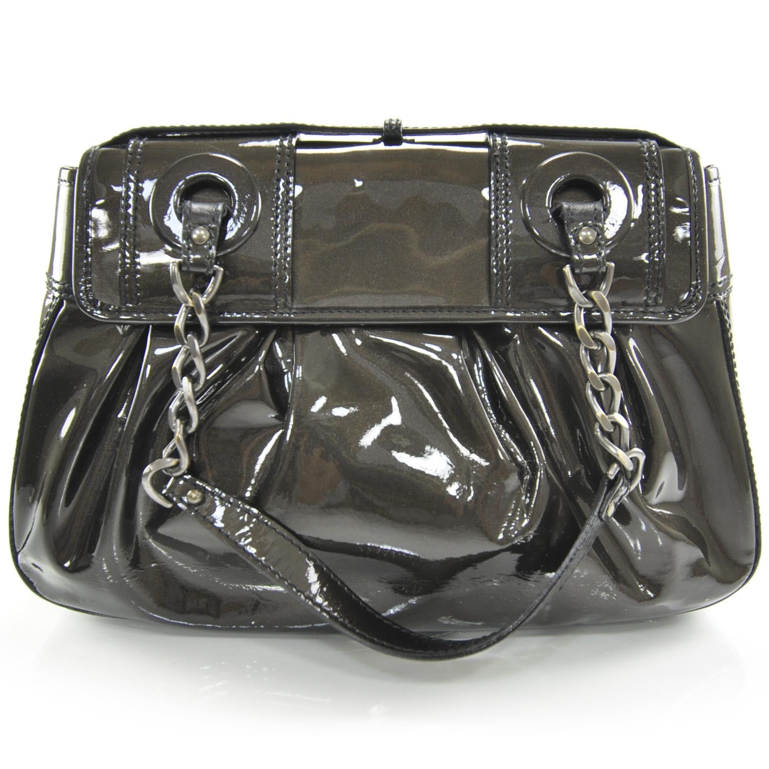 Fendi Patent B Bag Bronze 4 of 9