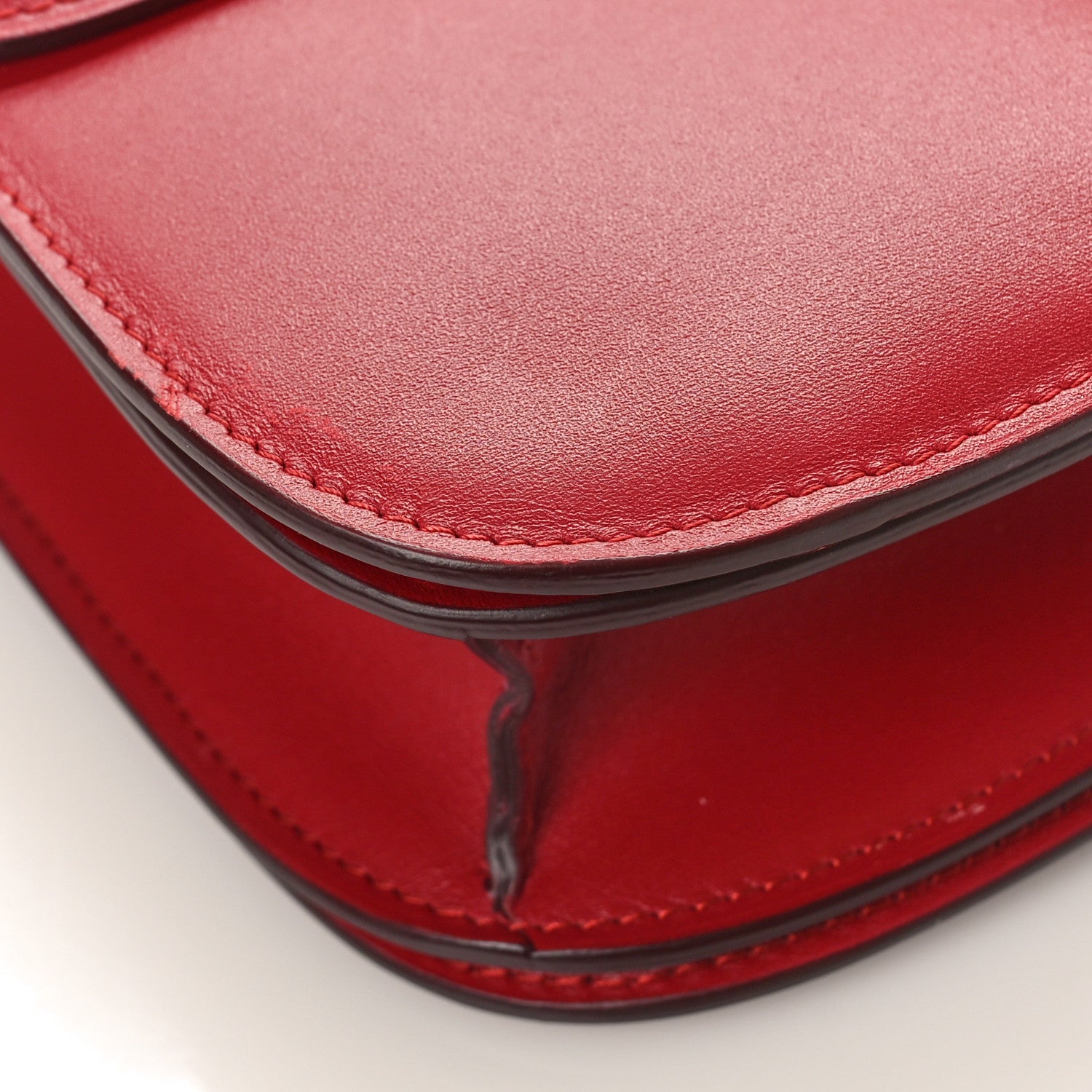 Celine Box Calfskin Medium Classic Box Flap Bag Red 7 of 9