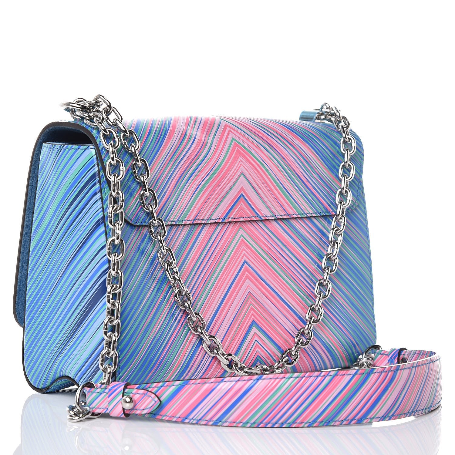 Louis Vuitton Epi Tropical Twist Shoulder Bag MM Blue Rose 3 of 6