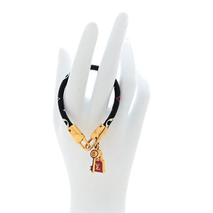 Louis Vuitton Monogram Multicolor Luck It Bracelet 17 Black 2 of 5
