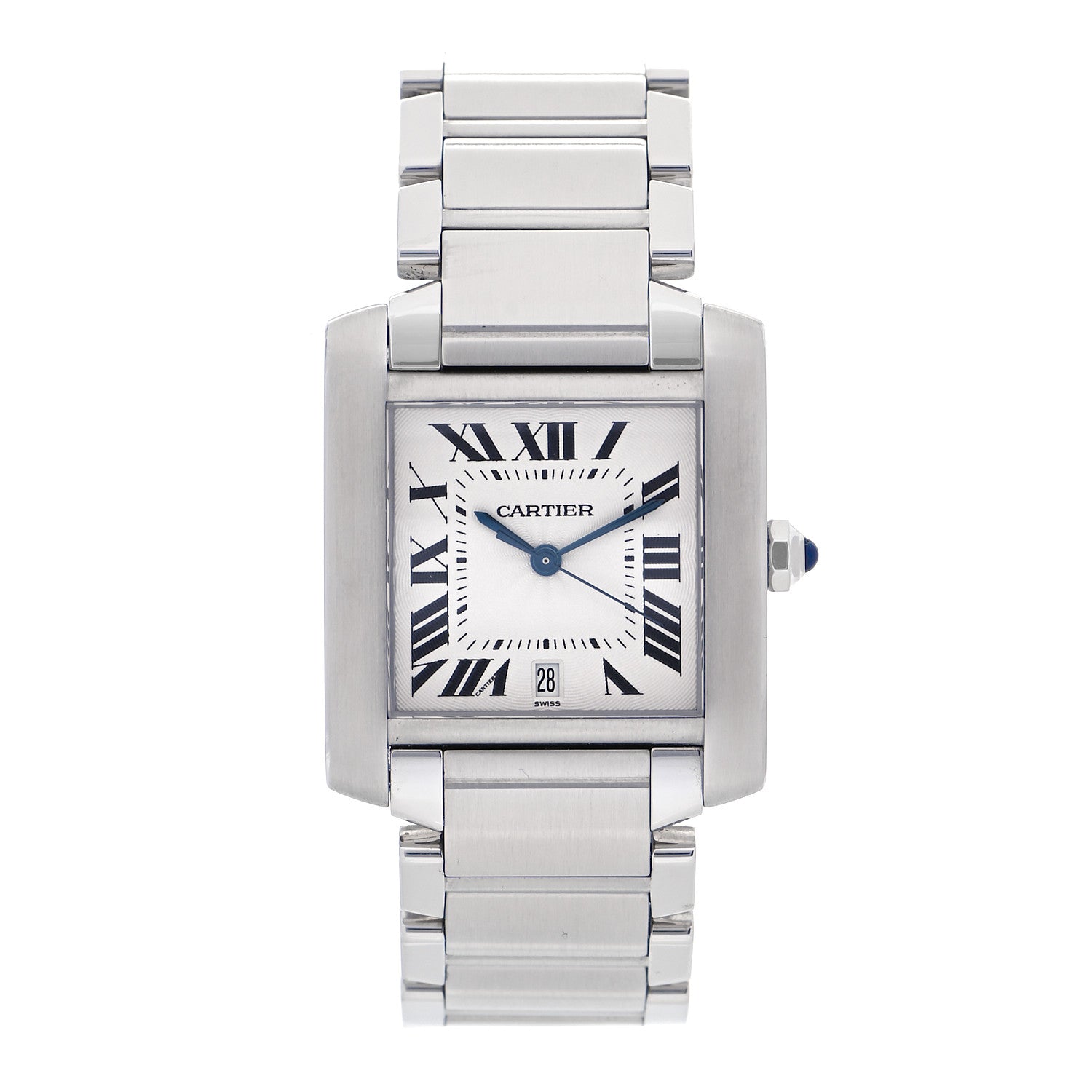 Cartier Stainless Steel 28mm Tank Francaise Automatic Watch 1 of 5