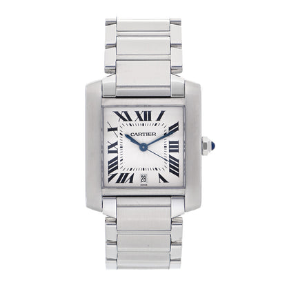 Cartier Stainless Steel 28mm Tank Francaise Automatic Watch 1 of 5
