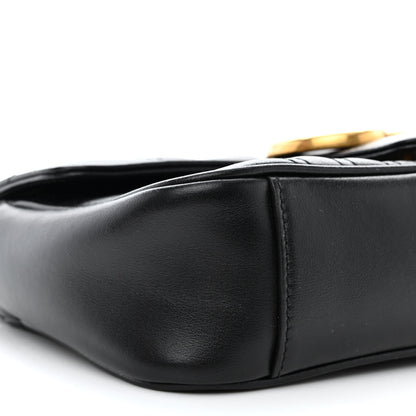 Gucci Calfskin Matelasse Small GG Marmont Shoulder Bag Black 9 of 12