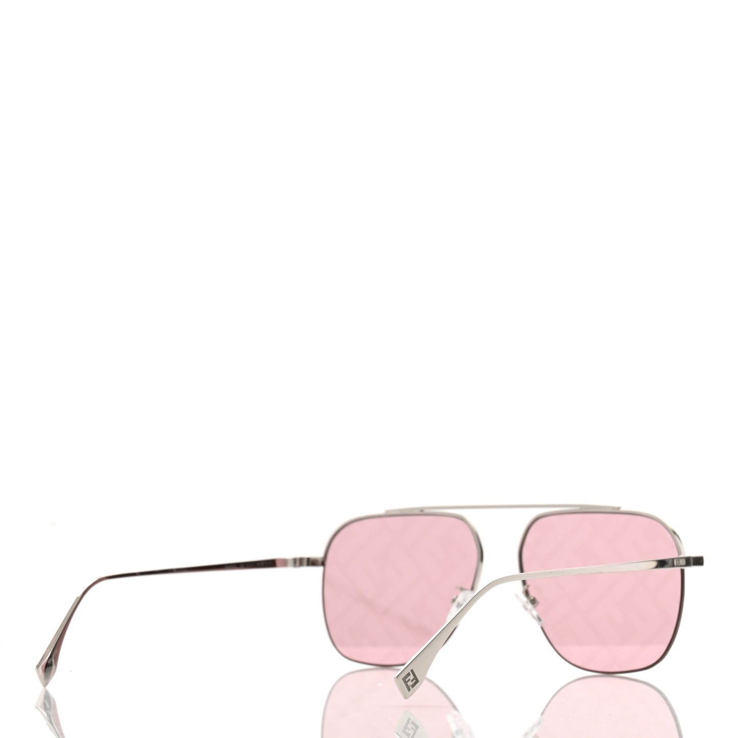 Metal Aviator Sunglasses FF40005U Silver Rose
