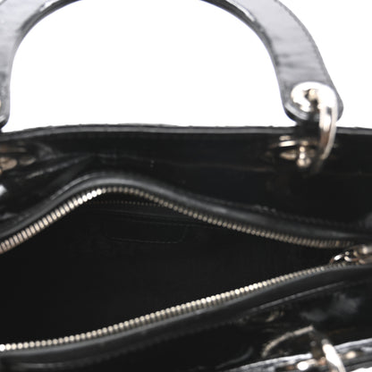 Christian Dior Patent Cannage Medium Lady Dior Black 5 of 10