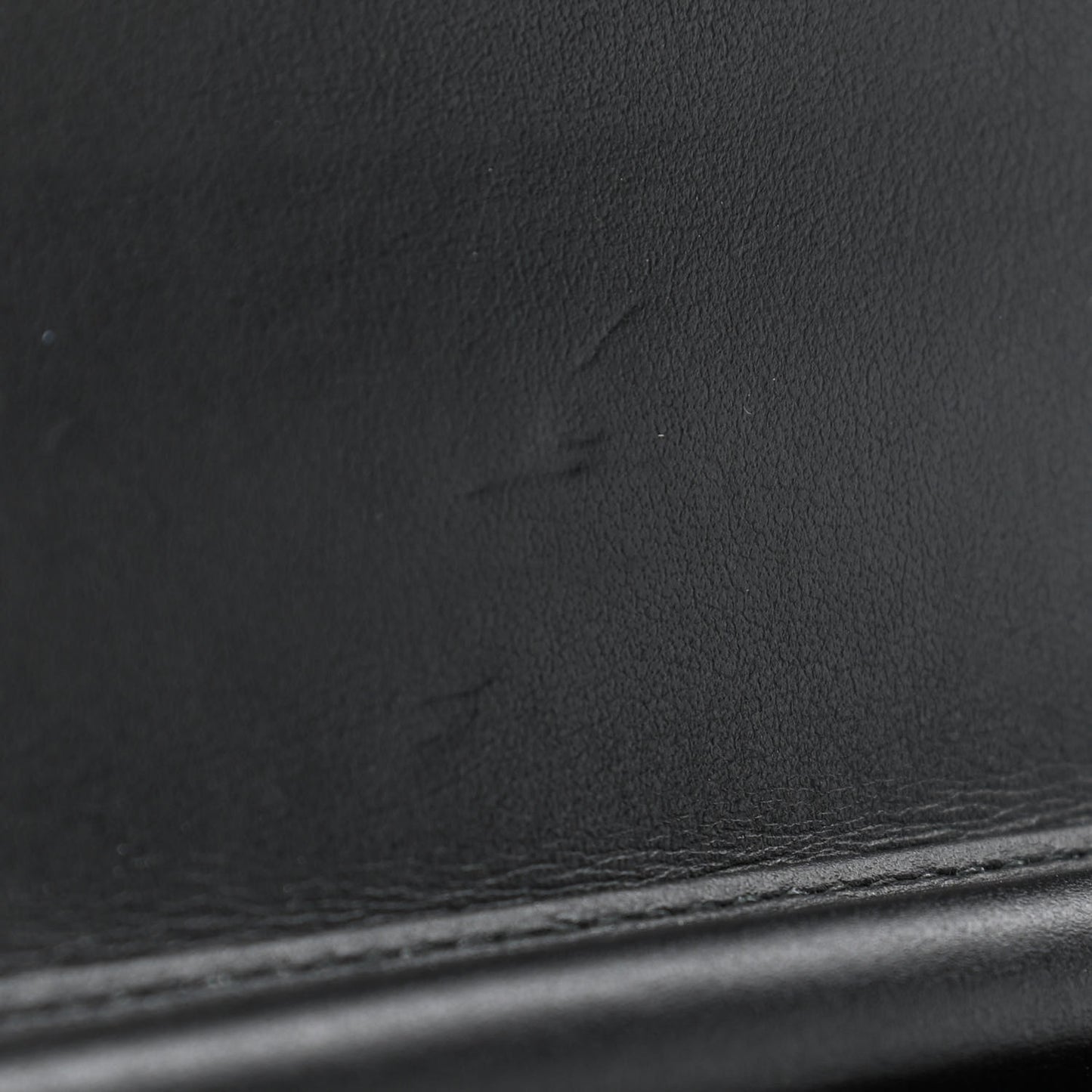Aged Calfskin Quilted Gabrielle Wallet On Chain WOC Navy Black