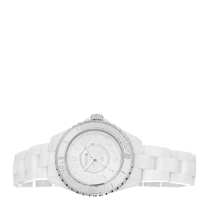 Chanel Stainless Steel Ceramic Diamond 33mm J12 Limited Edition Quartz Watch White 2 of 4
