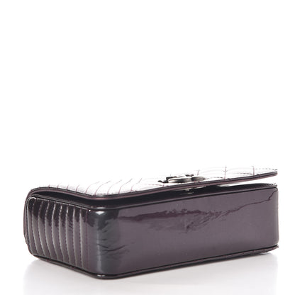 Chanel Iridescent Patent Quilted Small Coco Boy Flap Purple 4 of 7